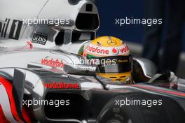 13.02.2010 Jerez, Spain,  Lewis Hamilton (GBR), McLaren Mercedes, MP4-25, air intake, detail - Formula 1 Testing, Jerez, Spain