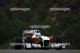 13.02.2010 Jerez, Spain,  Adrian Sutil (GER), Force India F1 Team, VJM-03 - Formula 1 Testing, Jerez, Spain