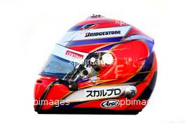 11.02.2010 Jerez, Spain,  Kamui Kobayashi (JAP), BMW Sauber F1 Team helmet - Formula 1 Testing, Jerez, Spain