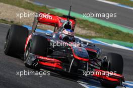 11.02.2010 Jerez, Spain,  Jenson Button (GBR), McLaren Mercedes, MP4-25 - Formula 1 Testing, Jerez, Spain