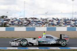 11.02.2010 Jerez, Spain,  Michael Schumacher (GER), Mercedes GP, W01 - Formula 1 Testing, Jerez, Spain