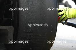 11.02.2010 Jerez, Spain,  tyre wear - Formula 1 Testing, Jerez, Spain