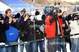 11.02.2010 Jerez, Spain,  Photographers shooting Michael Schumacher (GER), Mercedes GP - Formula 1 Testing, Jerez, Spain