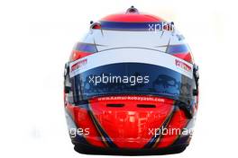 11.02.2010 Jerez, Spain,  Kamui Kobayashi (JAP), BMW Sauber F1 Team helmet - Formula 1 Testing, Jerez, Spain