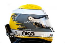 11.02.2010 Jerez, Spain,  Nico Rosberg (GER), Mercedes GP Petronas helmet - Formula 1 Testing, Jerez, Spain