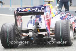 10.02.2010 Jerez, Spain,  Rear diffuser of the Red Bull - Formula 1 Testing, Jerez, Spain
