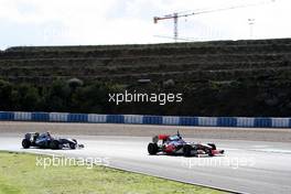 19.02.2010 Jerez, Spain,  Michael Schumacher (GER), Mercedes GP Petronas, Jenson Button (GBR), McLaren Mercedes - Formula 1 Testing, Jerez, Spain