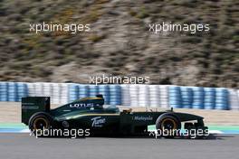 19.02.2010 Jerez, Spain,  Heikki Kovalainen (FIN), Lotus F1 Team, T127 - Formula 1 Testing, Jerez, Spain