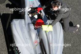 19.02.2010 Jerez, Spain,  Michael Schumacher (GER), Mercedes GP Petronas, W01, detail - Formula 1 Testing, Jerez, Spain