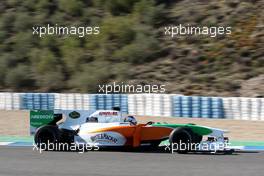 19.02.2010 Jerez, Spain,  Adrian Sutil (GER), Force India F1 Team, VJM-03 - Formula 1 Testing, Jerez, Spain