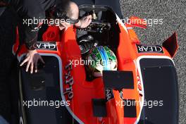 19.02.2010 Jerez, Spain,  Lucas di Grassi (BRA), Virgin Racing, detail - Formula 1 Testing, Jerez, Spain