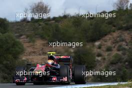 20.02.2010 Jerez, Spain,  Jaime Alguersuari (ESP), Scuderia Toro Rosso, STR05 - Formula 1 Testing, Jerez, Spain
