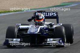 20.02.2010 Jerez, Spain,  Nico Hulkenberg (GER), Williams F1 Team, FW32, stops on circuit - Formula 1 Testing, Jerez, Spain