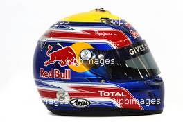 18.02.2010 Jerez, Spain,  Mark Webber (AUS), Red Bull Racing helmet - Formula 1 Testing, Jerez, Spain