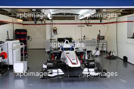 18.02.2010 Jerez, Spain,  The empty garage of the BMW Sauber F1 Team - Formula 1 Testing, Jerez, Spain