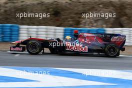 18.02.2010 Jerez, Spain,  Sébastien Buemi (SUI), Scuderia Toro Rosso - Formula 1 Testing, Jerez, Spain