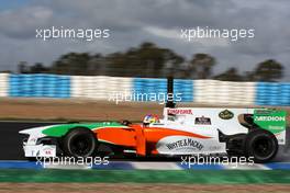 17.02.2010 Jerez, Spain,  Paul di Resta (GBR), Test Driver, Force India F1 Team, VJM03 - Formula 1 Testing, Jerez, Spain