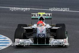 17.02.2010 Jerez, Spain,  Michael Schumacher (GER), Mercedes GP Petronas, W01 - Formula 1 Testing, Jerez, Spain