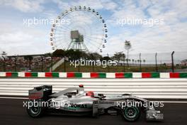 08.10.2010 Suzuka, Japan,  Michael Schumacher (GER), Mercedes GP Petronas, W01 - Formula 1 World Championship, Rd 16, Japanese Grand Prix, Friday Practice