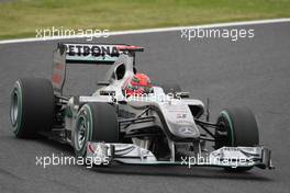 08.10.2010 Suzuka, Japan,  Michael Schumacher (GER), Mercedes GP Petronas - Formula 1 World Championship, Rd 16, Japanese Grand Prix, Friday Practice