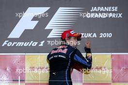 10.10.2010 Suzuka, Japan,  Sebastian Vettel (GER), Red Bull Racing  - Formula 1 World Championship, Rd 16, Japanese Grand Prix, Sunday Podium
