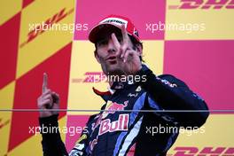 10.10.2010 Suzuka, Japan,  Mark Webber (AUS), Red Bull Racing - Formula 1 World Championship, Rd 16, Japanese Grand Prix, Sunday Podium