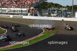 10.10.2010 Suzuka, Japan,  Felipe Massa (BRA), Scuderia Ferrari and Vitantonio Liuzzi (ITA), Force India F1 Team  - Formula 1 World Championship, Rd 16, Japanese Grand Prix, Sunday Race