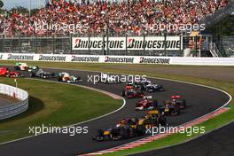 10.10.2010 Suzuka, Japan,  Sebastian Vettel (GER), Red Bull Racing at the start of the race - Formula 1 World Championship, Rd 16, Japanese Grand Prix, Sunday Race