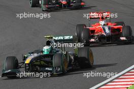 10.10.2010 Suzuka, Japan,  Heikki Kovalainen (FIN), Lotus F1 Team - Formula 1 World Championship, Rd 16, Japanese Grand Prix, Sunday Race