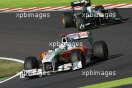 10.10.2010 Suzuka, Japan,  Adrian Sutil (GER), Force India F1 Team  - Formula 1 World Championship, Rd 16, Japanese Grand Prix, Sunday Race
