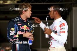 10.10.2010 Suzuka, Japan,  Sebastian Vettel (GER), Red Bull Racing, Lewis Hamilton (GBR), McLaren Mercedes -Formula 1 World Championship, Rd 16, Japanese Grand Prix, Sunday Qualifying