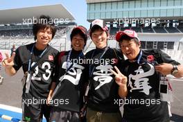 07.10.2010 Suzuka, Japan,  Fans of Kamui Kobayashi (JAP), BMW Sauber F1 Team - Formula 1 World Championship, Rd 16, Japanese Grand Prix, Thursday