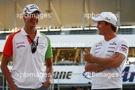 07.10.2010 Suzuka, Japan,  Adrian Sutil (GER), Force India F1 Team, Nico Rosberg (GER), Mercedes GP Petronas - Formula 1 World Championship, Rd 16, Japanese Grand Prix, Thursday