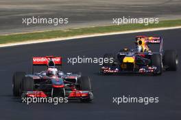 22.10.2010 Yeongam, Korea,  Jenson Button (GBR), McLaren Mercedes and Sebastian Vettel (GER), Red Bull Racing  - Formula 1 World Championship, Rd 17, Korean Grand Prix, Friday Practice