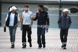 22.10.2010 Yeongam, Korea,  Nico Rosberg (GER), Mercedes GP, Jenson Button (GBR), McLaren Mercedes and Mark Webber (AUS), Red Bull Racing  - Formula 1 World Championship, Rd 17, Korean Grand Prix, Friday