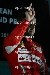 24.10.2010 Yeongam, Korea,  1st place Fernando Alonso (ESP), Scuderia Ferrari - Formula 1 World Championship, Rd 17, Korean Grand Prix, Sunday Podium