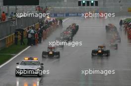 24.10.2010 Yeongam, Korea,  The race under the Safety car, Sebastian Vettel (GER), Red Bull Racing - Formula 1 World Championship, Rd 17, Korean Grand Prix, Sunday Race