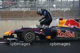 24.10.2010 Yeongam, Korea,  Sebastian Vettel (GER), Red Bull Racing had his engine blew up - Formula 1 World Championship, Rd 17, Korean Grand Prix, Sunday Race