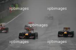 24.10.2010 Yeongam, Korea,  Sebastian Vettel (GER), Red Bull Racing and Mark Webber (AUS), Red Bull Racing - Formula 1 World Championship, Rd 17, Korean Grand Prix, Sunday Race