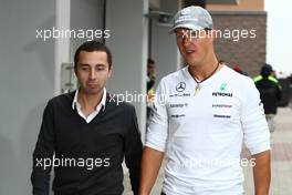 23.10.2010 Yeongam, Korea,  Nicolas Todt (FRA), Drivers manager with Michael Schumacher (GER), Mercedes GP Petronas - Formula 1 World Championship, Rd 17, Korean Grand Prix, Saturday