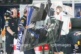 23.10.2010 Yeongam, Korea,  The Red Bull front wing - Formula 1 World Championship, Rd 17, Korean Grand Prix, Saturday Practice