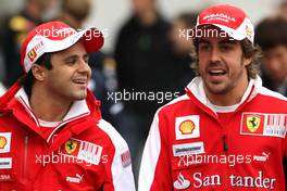 24.10.2010 Yeongam, Korea,  Felipe Massa (BRA), Scuderia Ferrari and Fernando Alonso (ESP), Scuderia Ferrari  - Formula 1 World Championship, Rd 17, Korean Grand Prix, Sunday