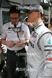 16.05.2010 Monaco, Monte Carlo,  Michael Schumacher (GER), Mercedes GP  - Formula 1 World Championship, Rd 6, Monaco Grand Prix, Sunday Pre-Race Grid