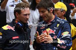 16.05.2010 Monaco, Monte Carlo,  Christian Horner (GBR), Red Bull Racing, Sporting Director and Mark Webber (AUS), Red Bull Racing - Formula 1 World Championship, Rd 6, Monaco Grand Prix, Sunday Pre-Race Grid