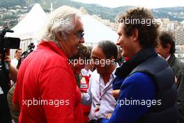15.05.2010 Monaco, Monte Carlo,  Flavio Briatore (ITA) with John Elkann the new president of the Fiat Group - Formula 1 World Championship, Rd 6, Monaco Grand Prix, Saturday