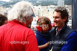 15.05.2010 Monaco, Monte Carlo,  Flavio Briatore (ITA) with John Elkann the new president of the Fiat Group  - Formula 1 World Championship, Rd 6, Monaco Grand Prix, Saturday