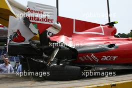 15.05.2010 Monaco, Monte Carlo,  Fernando Alonso (ESP), Scuderia Ferrari crashed - Formula 1 World Championship, Rd 6, Monaco Grand Prix, Saturday Practice
