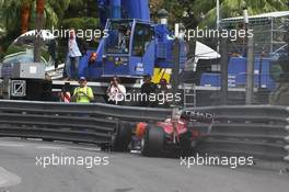 15.05.2010 Monaco, Monte Carlo,  Fernando Alonso (ESP), Scuderia Ferrari crashed - Formula 1 World Championship, Rd 6, Monaco Grand Prix, Saturday Practice