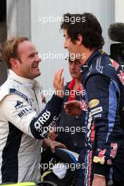 15.05.2010 Monaco, Monte Carlo,  Rubens Barrichello (BRA), Williams F1 Team, Mark Webber (AUS), Red Bull Racing - Formula 1 World Championship, Rd 6, Monaco Grand Prix, Saturday Qualifying