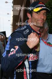 15.05.2010 Monaco, Monte Carlo,  Mark Webber (AUS), Red Bull Racing gets pole position - Formula 1 World Championship, Rd 6, Monaco Grand Prix, Saturday Qualifying